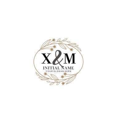 Minimalist Çiçek Baş Logosu, XM Marka Şablonu
