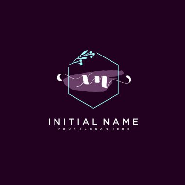 Minimalist Çiçek Baş Logosu, XN Marka Şablonu