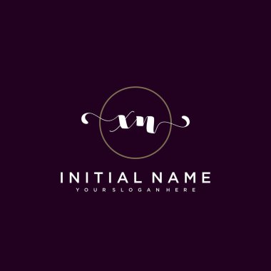 Minimalist Çiçek Baş Logosu, XN Marka Şablonu