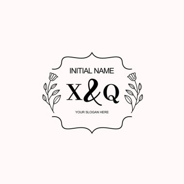 Minimalist Çiçek Baş Logosu, XQ Marka Şablonu