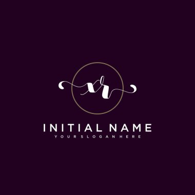 Minimalist Çiçek Baş Logosu, XR Marka Şablonu