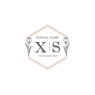 Kişisel ya da Marka İçin XS Minimal Çiçek Logosu Koleksiyonu