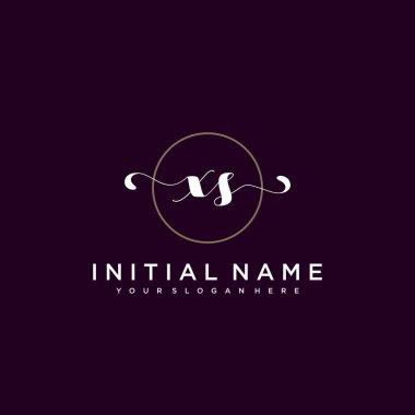 Minimalist Çiçek Baş Logosu, XS Marka Şablonu