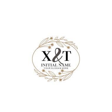 Minimalist Çiçek Baş Logosu, XT Marka Şablonu