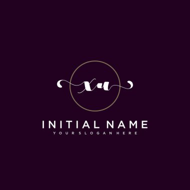 Minimalist Çiçek Baş Logosu, XU Marka Şablonu