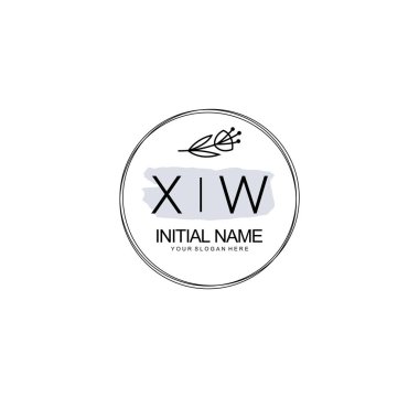 Kişisel ya da Marka İçin XW Minimal Çiçek Logosu Koleksiyonu