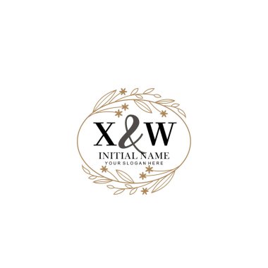 Minimalist Çiçek Baş Logosu, XW Marka Şablonu