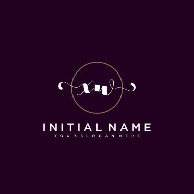 Minimalist Çiçek Baş Logosu, XW Marka Şablonu