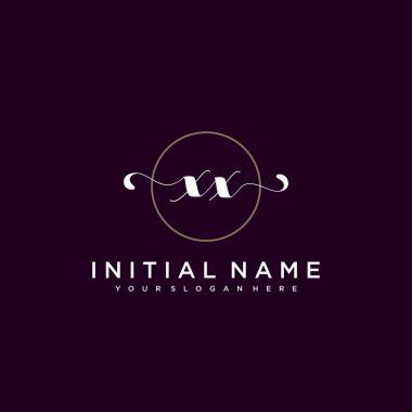 Minimalist Çiçek Baş Logosu, XX Marka Şablonu