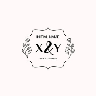 Minimalist Çiçek Baş Logosu, XY Marka Şablonu