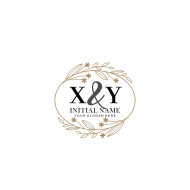 Minimalist Çiçek Baş Logosu, XY Marka Şablonu