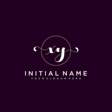 Minimalist Çiçek Baş Logosu, XY Marka Şablonu