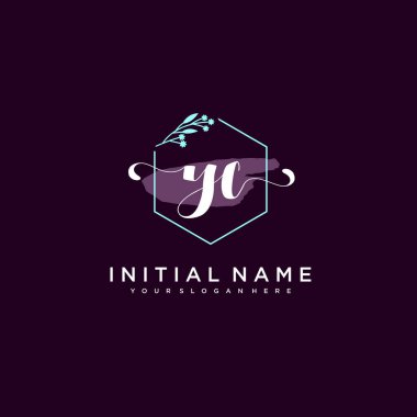 Minimalist Çiçek Baş Logosu, YC Marka Şablonu