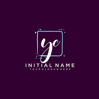 YC Monogramlı Modern Çiçek Baş Logosu