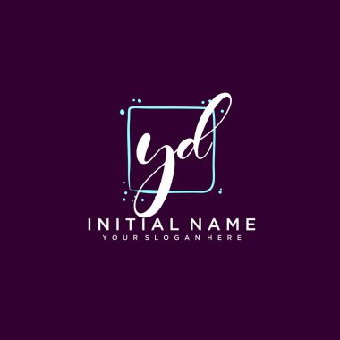 YD Monogramlı Modern Çiçek Baş Logosu