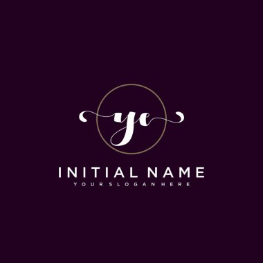 Minimalist Çiçek Baş Logosu, YE Marka Şablonu