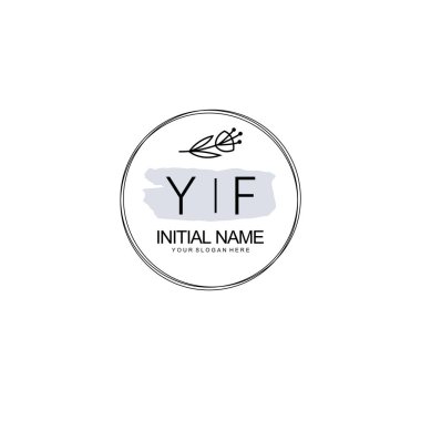 Kişisel ya da Marka İçin YF Minimum Çiçek Logosu Koleksiyonu
