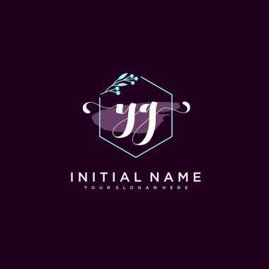 Minimalist Çiçek Baş Logosu, YG Marka Şablonu