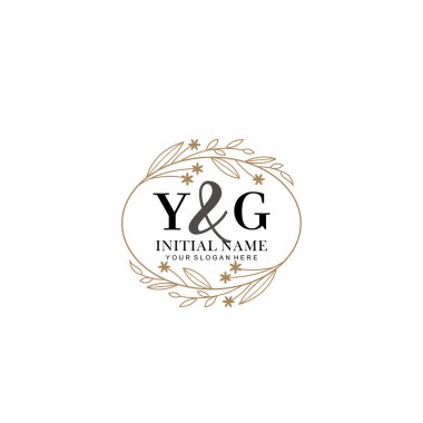 Minimalist Çiçek Baş Logosu, YG Marka Şablonu