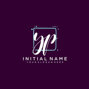 YP Monogramlı Modern Çiçek Baş Logosu