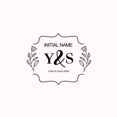 Minimalist Çiçek Baş Logosu, YS Marka Şablonu