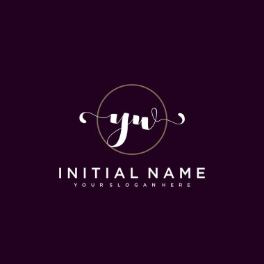 Minimalist Çiçek Baş Logosu, YW Marka Şablonu