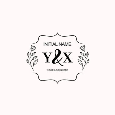 Minimalist Çiçek Baş Logosu, YX Marka Şablonu