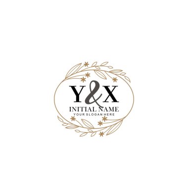Minimalist Çiçek Baş Logosu, YX Marka Şablonu