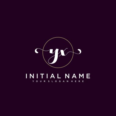 Minimalist Çiçek Baş Logosu, YX Marka Şablonu