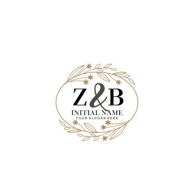 Minimalist Çiçek Baş Logosu, ZB Marka Şablonu