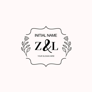Minimalist Çiçek Baş Logosu, ZL Marka Şablonu