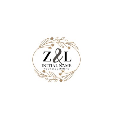 Minimalist Çiçek Baş Logosu, ZL Marka Şablonu