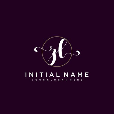 Minimalist Çiçek Baş Logosu, ZL Marka Şablonu