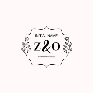 Minimalist Çiçek Baş Logosu, ZO Marka Şablonu