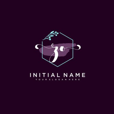 Minimalist Çiçek Baş Logosu, ZO Marka Şablonu