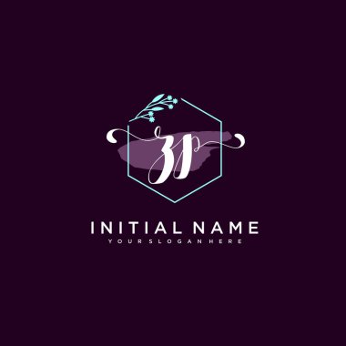 Minimalist Çiçek Baş Logosu, ZP Marka Şablonu