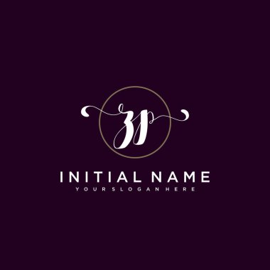 Minimalist Çiçek Baş Logosu, ZP Marka Şablonu