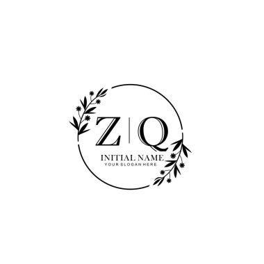 Kişisel ya da Brand için ZQ Minimal Çiçek Logosu Koleksiyonu