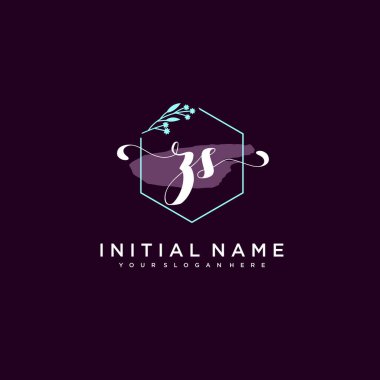 Minimalist Çiçek Baş Logosu, ZS Marka Şablonu