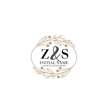 Minimalist Çiçek Baş Logosu, ZS Marka Şablonu