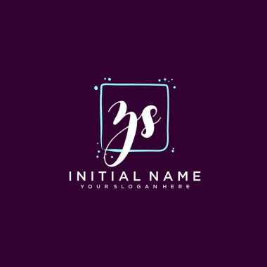 ZS Monogramlı Modern Çiçek Baş Logosu