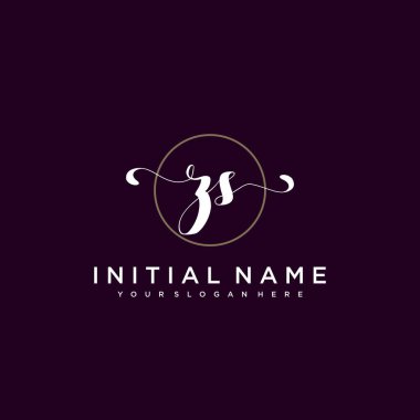 Minimalist Çiçek Baş Logosu, ZS Marka Şablonu