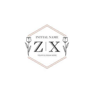 Kişisel ya da Brand için ZX Minimal Çiçek Logosu Koleksiyonu
