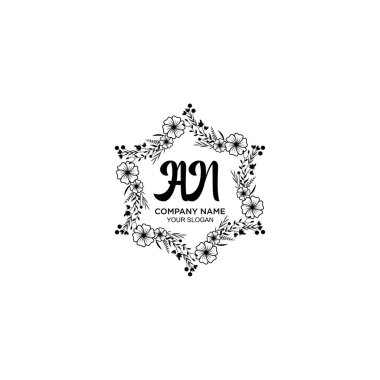 A harfli Çiçek El Yazısı Logoları