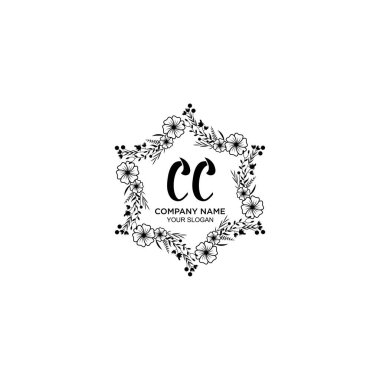 Çiçek El Yazısı Logoları ve CC Baş harfleri