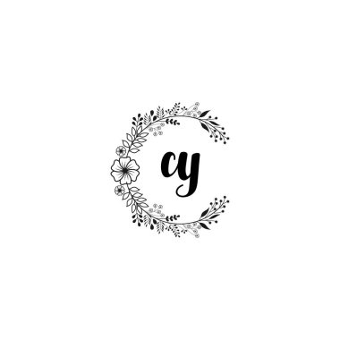 Çiçek Monogramı CY Tasarım Koleksiyonu