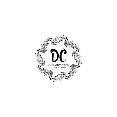 DC Baş harfli Çiçek El Yazısı Logoları