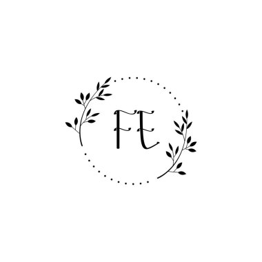 Minimalist Botanik Monogram FE Logo Tasarım Koleksiyonu
