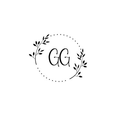 Minimalist Botanik Monogram GG Logo Tasarım Koleksiyonu