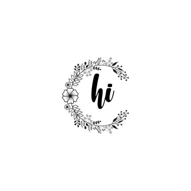 Çiçek Monogramı HI Tasarım Koleksiyonu